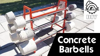 How to Make Homemade Concrete Barbell with proper Steel Frame | Martial Arts Explained