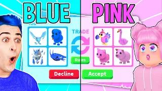 Extreme *ONE COLOR* Trading Challenge In Adopt Me Roblox !! Adopt Me Trading *FLEX BATTLE*
