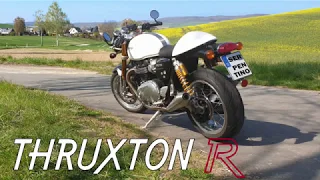 Triumph Thruxton R an der Leine