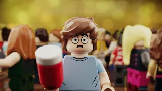 Scott meets Ramona but in LEGO - Scott Pilgrim Takes Off