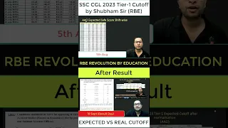 SSC CGL 2023 Result|Expected vs Actual cutoff RBE #ssc #cgl #ssccgl2023 #cgl2023 #ssc2023 #shorts