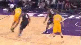 Timofey Mozgov monster left-handed alley-oop dunk - Lakers @ Kings 11/10/2016