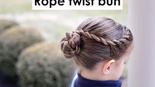 Rope twisted bun - ballet buns - Hairstyle for medium long hair tutorial