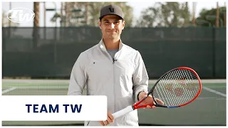 ATP Pro Marcos Giron explains his Hybrid Tennis String Setup: Tour Bite & Natural Gut in a VCORE 95