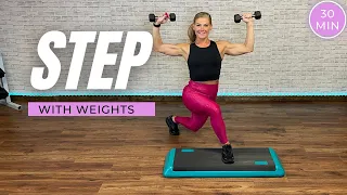 Step Workout with Weights 🔥 30 Minute Step and Strength Non-stop