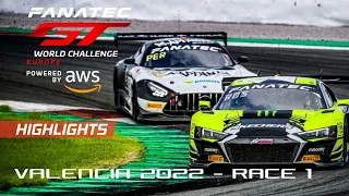 Race Highlights | Valencia 2022 | Race 1 | Fanatec GT World Challenge Europe Powered by AWS