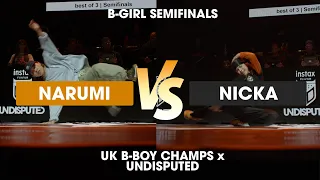 Narumi vs Nicka [1v1 b-girl semifinals] // stance // Undisputed x UK B-Boy Champs 2022