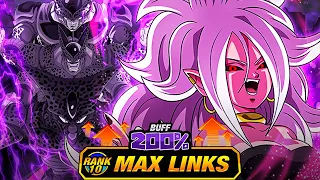 200% LEADER SKILL BUFF! LEVEL 10 LINKS 100% RAINBOW STAR EZA STR ANDROID 21! (DBZ: Dokkan Battle)