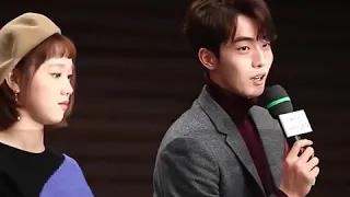 Lee Sung Kyung Taking Care of Nam Joo Hyuk (during WFKBJ's press conference)