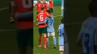 Watch Gavi's cute fight Fiery match against Morocco | #Gavi #Spain #Footballv#HakimZiyech #Shorts