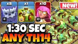 TH14 Yeti Super Archer Attack With Overgrowth Spell!! Best TH14 Attack Strategies in Clash of Clans🔥