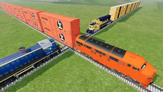 Realistic Train Crashes #35 - Beamng.Drive