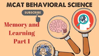 MCAT Behavioral Science: Chapter 3 - Learning and Memory Lecture (1/2)