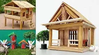 5 Easy Handmade Miniature Wooden & Bamboo Stick House #26 | DIY Crafts Ideas