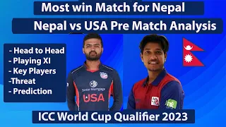 Pre Match Analysis! Nepal vs USA ! World Cup Qualifier 2023, Zimbabwe ! How Can Nepal win ?