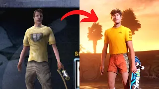 Evolution of Rodney Mullen in Tony Hawk Games (2000-2020)