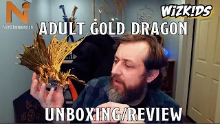 Adult Gold Dragon Mini Unboxing/Review (WizKids Icons of the Realms) | Nerd Immersion