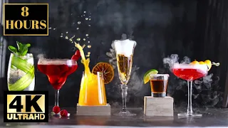 Drinks Cocktails Wallpaper Screensaver Background 4K 8 HOURS