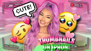 HOW TO MAKE YOUTUBE THUMBNAILS LIKE A PRO ON YOUR IPHONE FOR FREE💗🔥✨