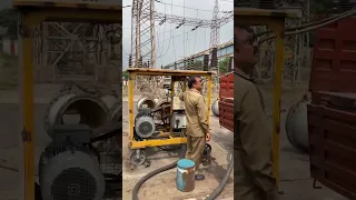 Hot-Line washing(cleaning) of power lines #electrical #powerlines #transmission_distribution