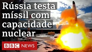 Rússia testa míssil com capacidade nuclear e faz alerta