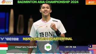 Jonatan Christie vs Lee Zii Jia | QF (MS) - BADMINTON ASIA CHAMPIONSHIP 2024