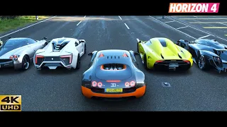 The Fastest Hypercars Drag Racing In Forza Horizon 4 | 2024