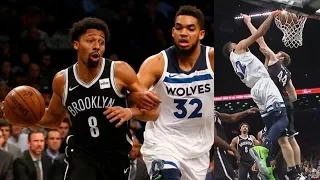 Spencer Dinwiddie Game Winner! Towns Huge Slam! 2017-18 Season