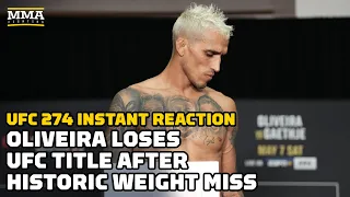 Charles Oliveira Stripped Of UFC Title After Historic Weight Miss | UFC 274 Reaction