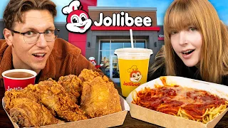 Stevie Wynne Levine Tries Jollibee For The First Time