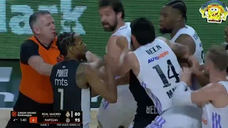 Real Madrid - Partizan Belgrade FIGHT || Euroleague Playoff || Game 2 - April 27 2023