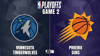 Minnesota Timberwolves vs Phoenix Suns Game 2 | NBA Playoffs Live Scoreboard