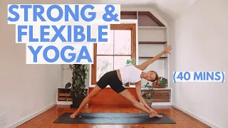 Strong + Flexible Intermediate Vinyasa Flow | 40 Min Yoga