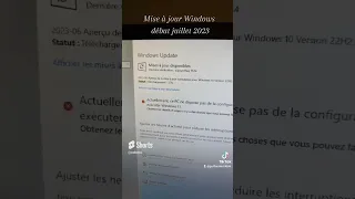 Mise à jour Windows 10 (début juillet 2023)