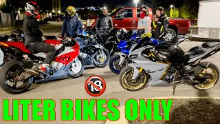 Yamaha R1 vs BMW S1000rr vs Kawasaki ZX-10r & Yamaha R6  | Night Cruise | Xplane R1 ECU Flash + Toce