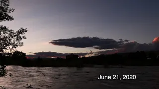 Missoula Montana sunset at time-lapse shot from Brennan's Wave on June 21, 2020.