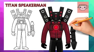 How To Draw Titan Speaker Man - Skibidi Toilet | Easy Step By Step Drawing Tutorial