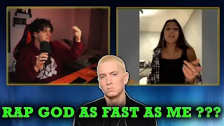 SHE SAID SHE CAN DO EMINEMS [ RAP GOD ] LIKE ME ? |  OMEGLE BEATBOX REACTIONS  | * ELOBBX *