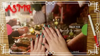 ASMR🍬 Winter Recipe Magazine Flip Thru {hard candy eating sounds, page flipping, inaudible whispers}