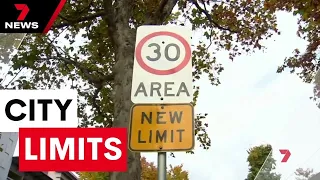 New 30km/h an hour speed limits in Melbourne | 7 News Australia