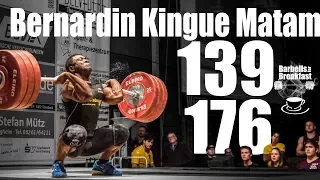 Bernardin Kingue Matam (72kg France, KSV Durlach) 139kg Snatch 176kg Clean and Jerk 2017-10-14