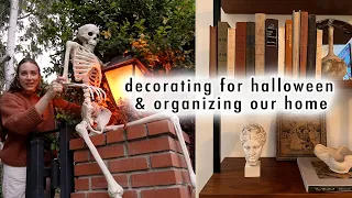 decorating for Halloween & organizing our home | XO, MaCenna Vlogs