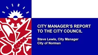 City Manager Steve Lewis' Report to the City Council, May 10, 2016