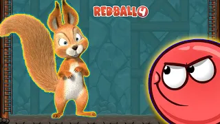 RED BALL 4 Update MASHA AND THE BEAR Squirrel Boss CAVE FIGHT