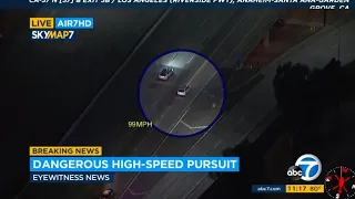 Authorities chase suspect going at high speeds in Orange County  I ABC7