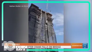 Crane falls on bridge in Fort Lauderdale