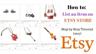 👁How to list and item to your Etsy store / Step by Step Tutorial (2017) ⚡by Gloria Sánchez