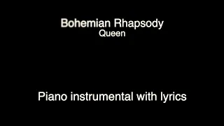 Bohemian Rhapsody - Queen (Piano KARAOKE)