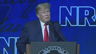 Former President Donald Trump speaks at NRA Convention in Houston