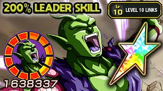 200% LEADER SKILL! 100% INT LR PICCOLO LEVEL 10 LINKS! Dragon Ball Z Dokkan Battle